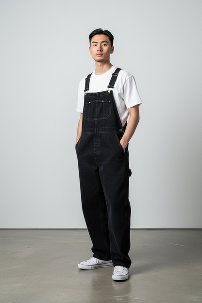 JEANS LOOSE SALOPETTE